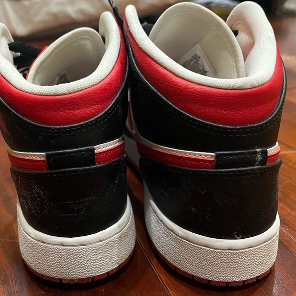 Air Jordan 1 Mid "Metallic Red" Grade School Sneakers - Picture 2 of 4